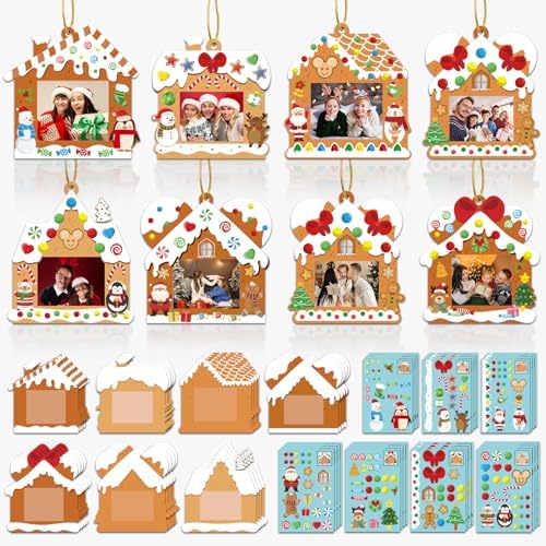 Christmas Craft for Kids, DIY Gingerbread House Picture Frame Kits
