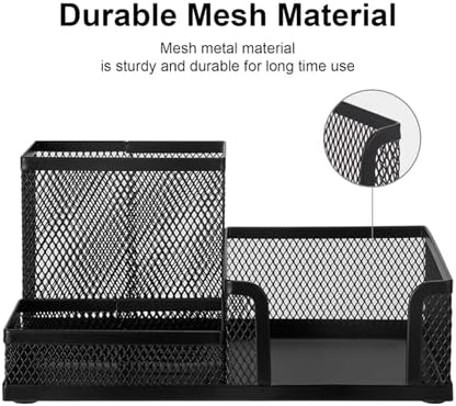 Comix Mesh Pen Holder, Desk Organizer for Home Office, Black