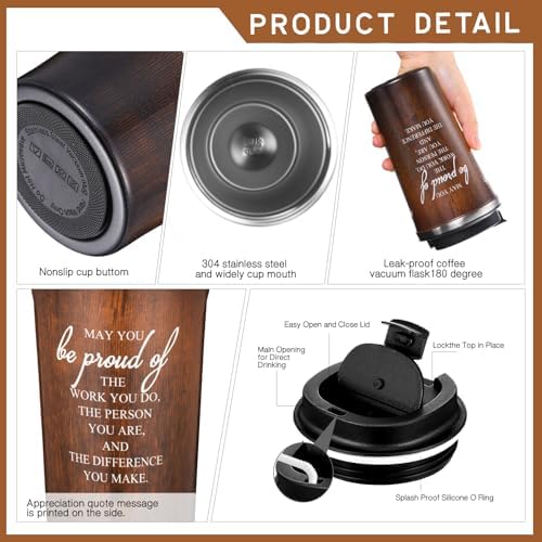 Gerrii 4 Pcs Appreciation Gifts for Men Thank You Gifts Set for Male