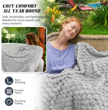 3 Pack Flannel Throw Blanket Bulk 320 GSM