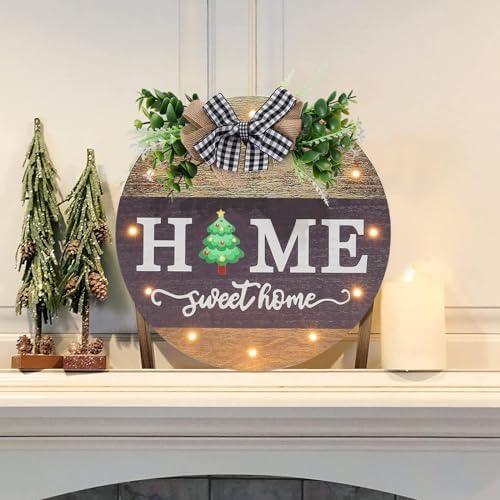 Interchangeable Welcome Sign for Front Door with 14 Changeable Icons