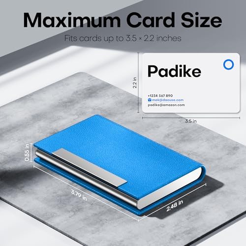 Padike Business Card Holder, Business Card Case Professional PU