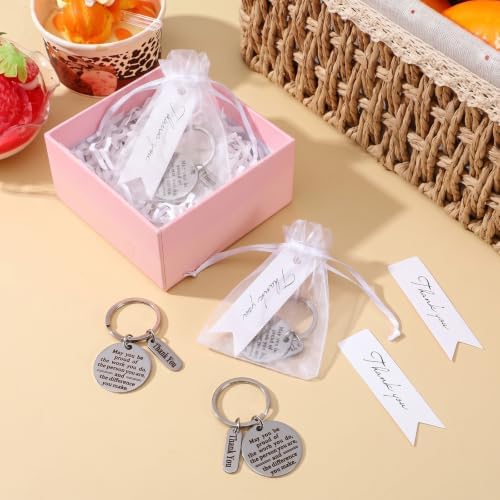 108 Pcs Employee Appreciation Gifts Bulk Thank You Keychain Set