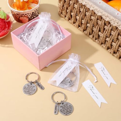 108 Pcs Employee Appreciation Gifts Bulk Thank You Keychain Set