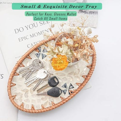 Small Key Tray for Entryway Small Items Decor Tray for Wallet