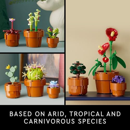 LEGO Botanicals Tiny Plants - Artificial, Fake Indoor Plant Building
