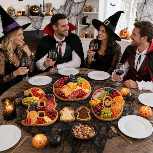 5 Pcs Halloween Charcuterie Board Halloween Party Serving Trays Gift
