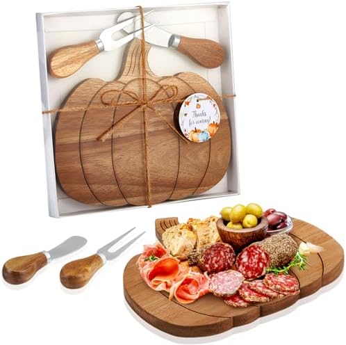 Ziliny 1 Set Fall Pumpkin Charcuterie Boards, Mini Cheese Board Gifts