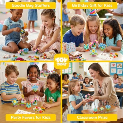 TOY Life 36 Pack Party Favors for Kids, Tiny Plants Mini Flowers