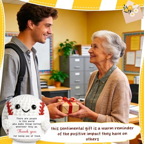 Teacher Appreciation Thank You Crochet Baseball Gifts for Women Men