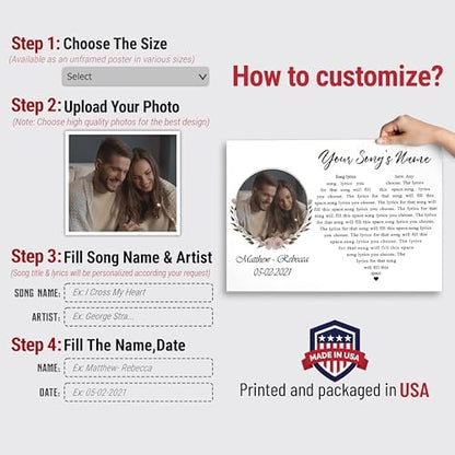 H-DEWALL Customized Song Lyrics Poster Family Portrait Gifts For