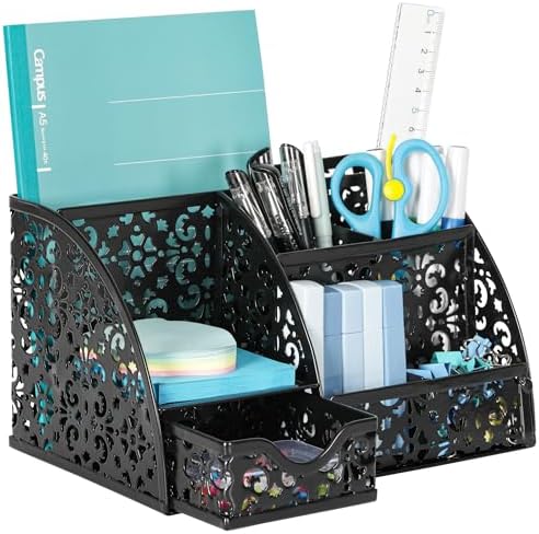 EasyPAG Desk Organizer and Pen Holder for Desk, Mesh Office Supplies