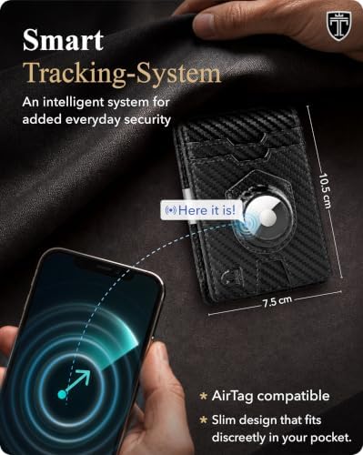 TRAVANDO Money Clip Wallet with AirTag Pocket - RFID Protected Wallet