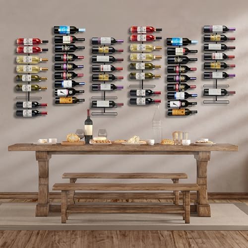 Sorbus Wall Mounted Wine Rack, Metal Bottle Rack (9 Bottle, 1 Pack)