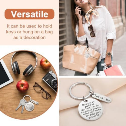 150 Pcs Employee Appreciation Gifts Bulk, Thank You Keychains with
