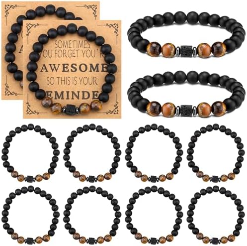 Landical 12 Sets Inspirational Bracelets Bulk for Men Sometimes You