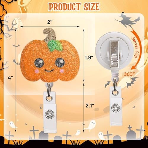 Fancy Land Halloween Badge Reels Retractable ID Name Badge Holders