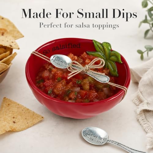 Mud Pie Fiesta Dip Bowl Set, Tomato, 5" X 6"