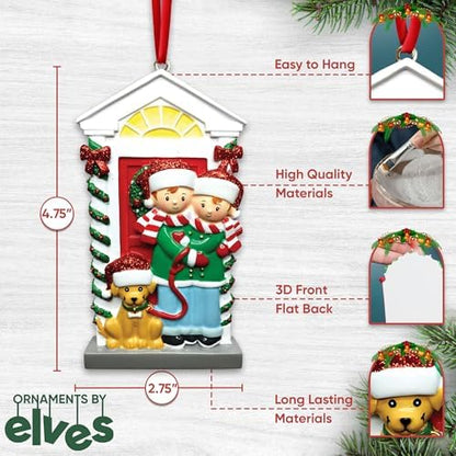 Personalized Couple Ornament 2026, Masked Dog New Home