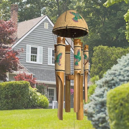 Bellaa Bamboo Wind Chimes Sea Sand Art Painting Handmade Wind Chimes