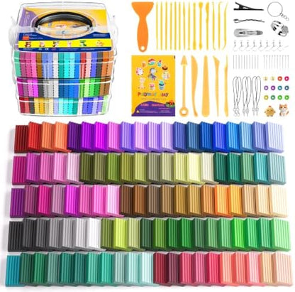 Artpar Polymer Clay Kit,102 Colors Modeling Clay for Kids,Oven Bake