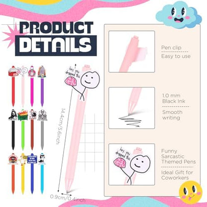 Colarr 12 Sets Funny Desk Accessories, 12 Pads Sarcastic Sticky Notes