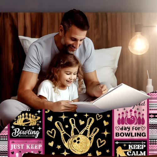 Bowling Blanket Throw Gifts for Women Men Sport Stuff Blankets Bedding