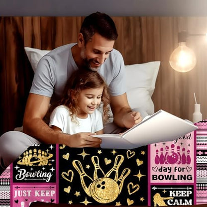 Bowling Blanket Throw Gifts for Women Men Sport Stuff Blankets Bedding