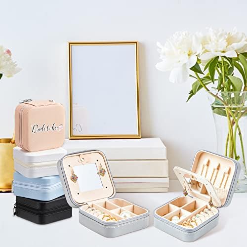 Bucherry 10 Pcs Mini Travel Jewelry Case with Mirror