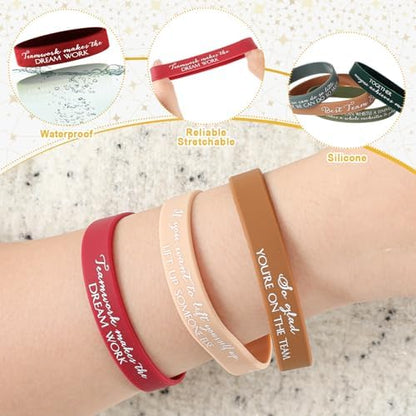 XunYee 48 Sets Employee Appreciation Motivational Bracelets, Joyous