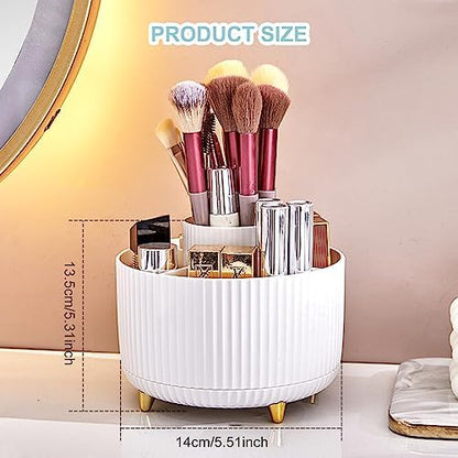Cayxenful Pencil Holder For Desk,5 Slots 360°Degree Rotating Desk