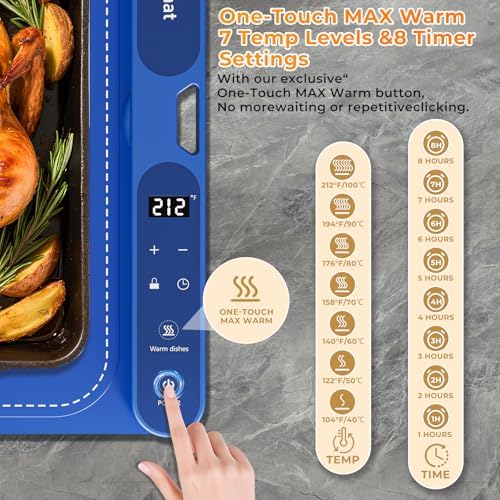 Warming Mat For Food Extra Large 32"x15", Electric Silicone Food
