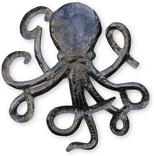 It's Cactus Handcrafted Octopus Sea Wall Hanging Art, Nautical Beach