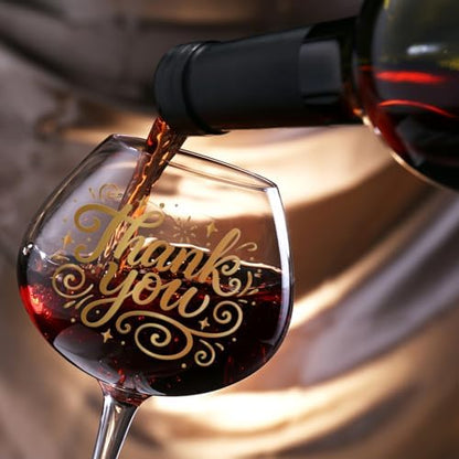 Thank You Gifts for Women Wine Glass Wine Bag Set