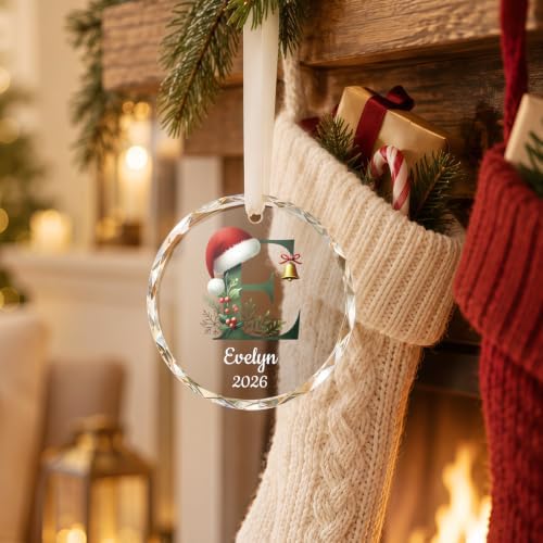 Letter Name Ornaments for Christmas Tree, Personalized Christmas
