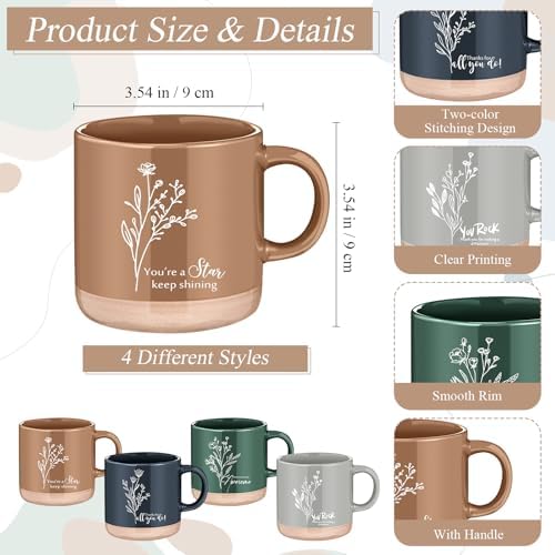 Didaey 4 Sets Employee Appreciation Gifts Set Mugs Journals Pens