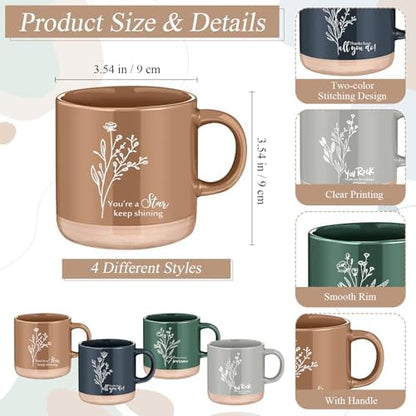 Didaey 4 Sets Employee Appreciation Gifts Set Mugs Journals Pens