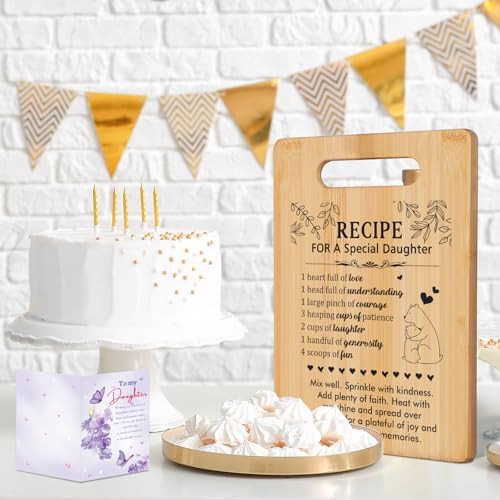 Daughter Gifts from Mom, Daughter Birthday Gifts Cutting Board Set
