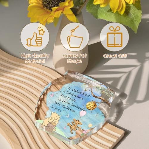 Honey Pot Acrylic Desk Decor, Friendship Gift for Women and Best