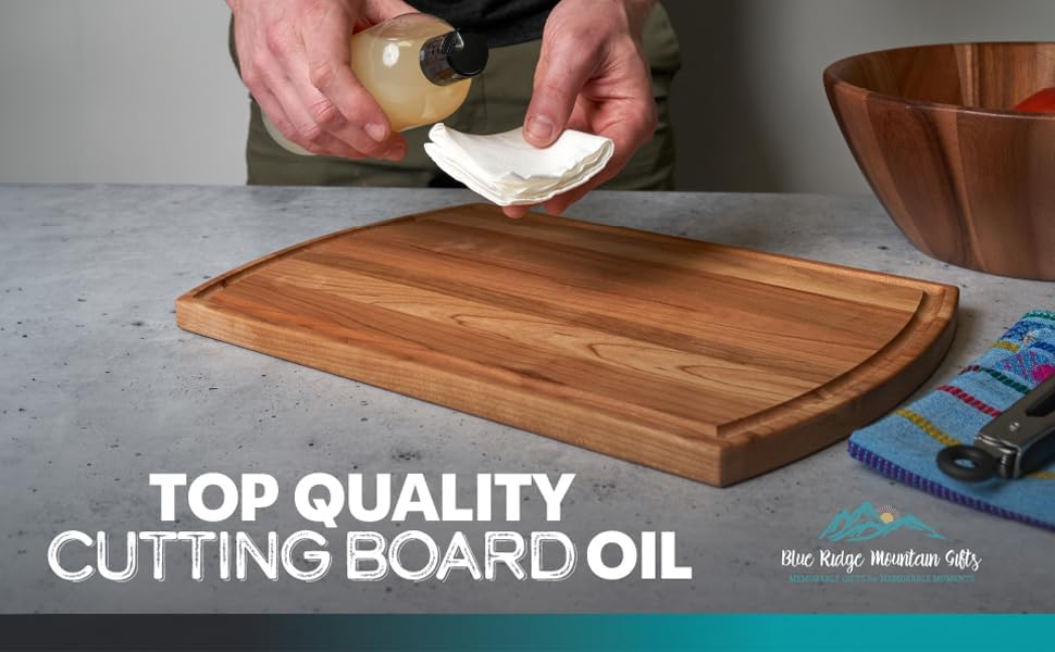 Personalized Engraved Cutting Board Gift Set with Box, Stand and Oil
