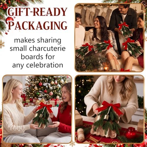 12 Set Christmas Cutting Board Gifts Bulk,Scalloped Rectangular