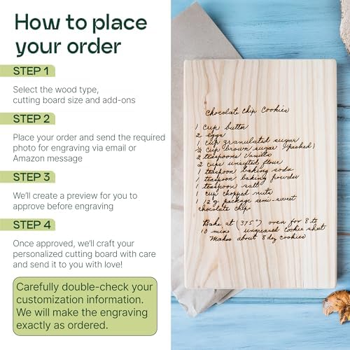 Recipe Cutting Boards - Personalized Wood Cutting Board – Custom