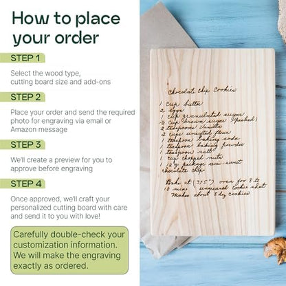 Recipe Cutting Boards - Personalized Wood Cutting Board – Custom