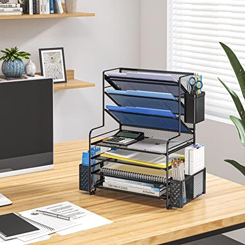 Simple Trending 7 Tier Desk File Organizer, Letter Tray Paper