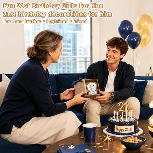 21st Birthday Toast Gifts Decorations for Him Her, 21 Years Old Gift
