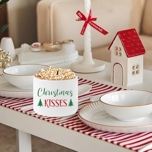 Candy Dish Cauldron, Christmas Mini Ceramic Candies Bowl Tiered Tray