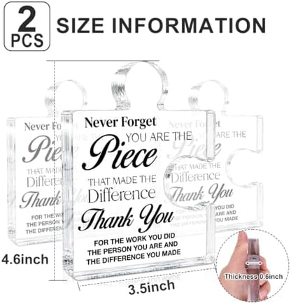 Thank You Gifts Bulk for Coworkers Women Men Boss Teacher, Set of 2