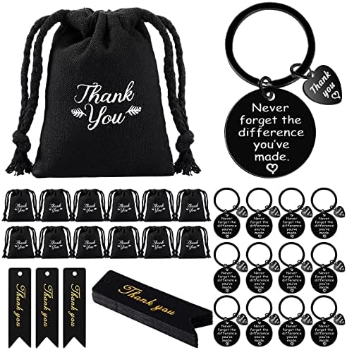 Yinkin 36 Pcs Employee Appreciation Gift Bulk Thank You Keychain