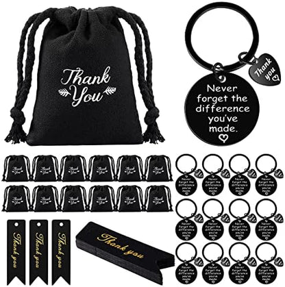 Yinkin 36 Pcs Employee Appreciation Gift Bulk Thank You Keychain