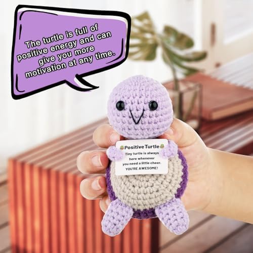 TOYMIS Turtle, Mini Knitted Turtle Funny Handmade Animals with